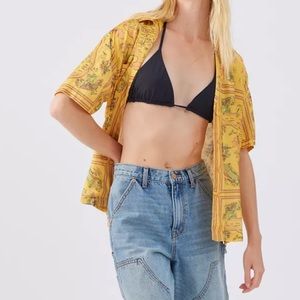 UO Gardenia Souvenir Button Down Top